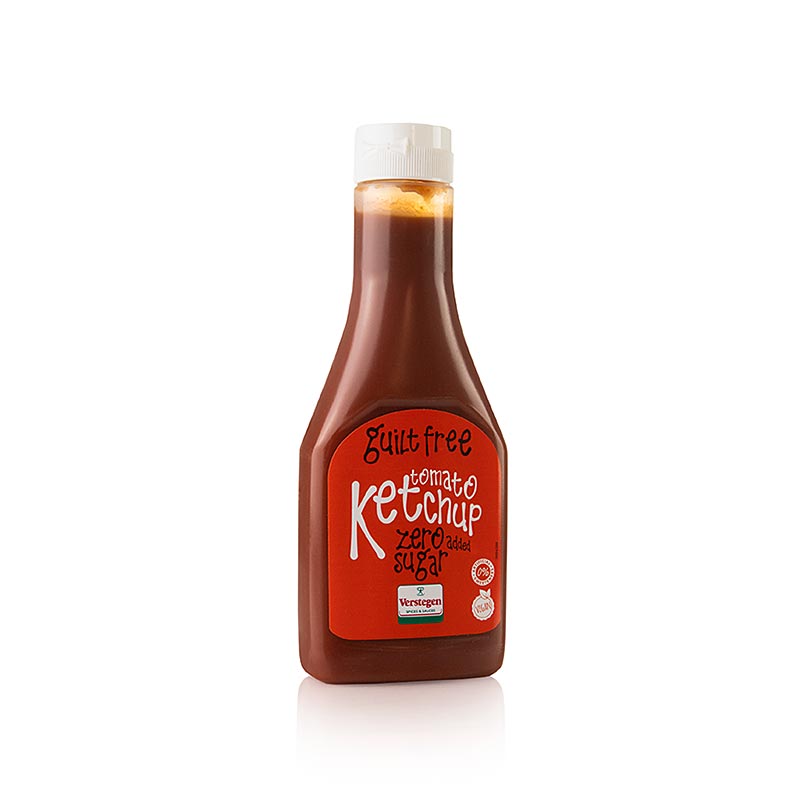 Guilt Free Tomato Ketchup Zero, ketchup utan tillsatt socker, Verstegen, 285 ml
