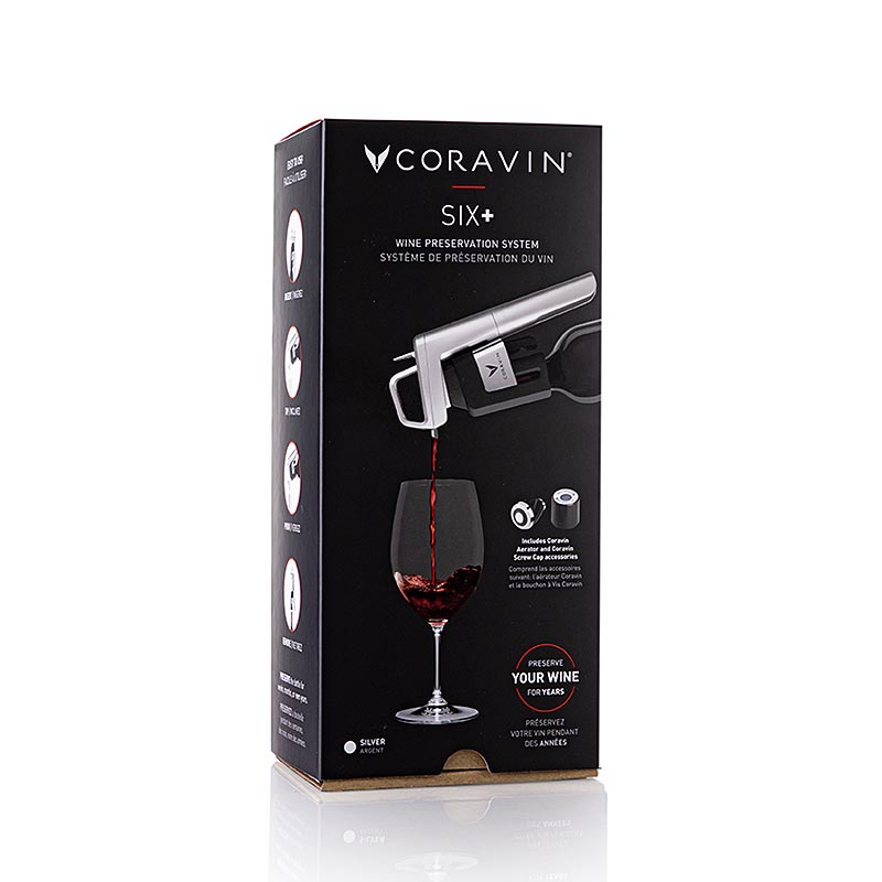 Coravin Wine Access System – ”Timeless SIX” + vinkonserveringssystem, med tillbe