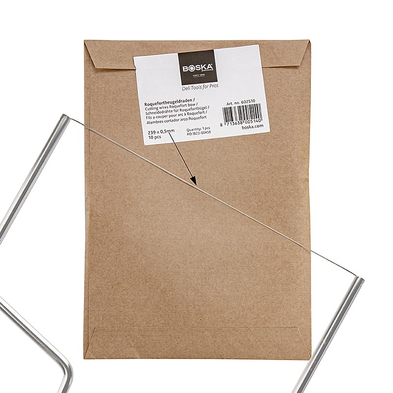 Ersättningstrådar för Roquefortbåge (trådskärare/osttråd) 24 cm, 10 st