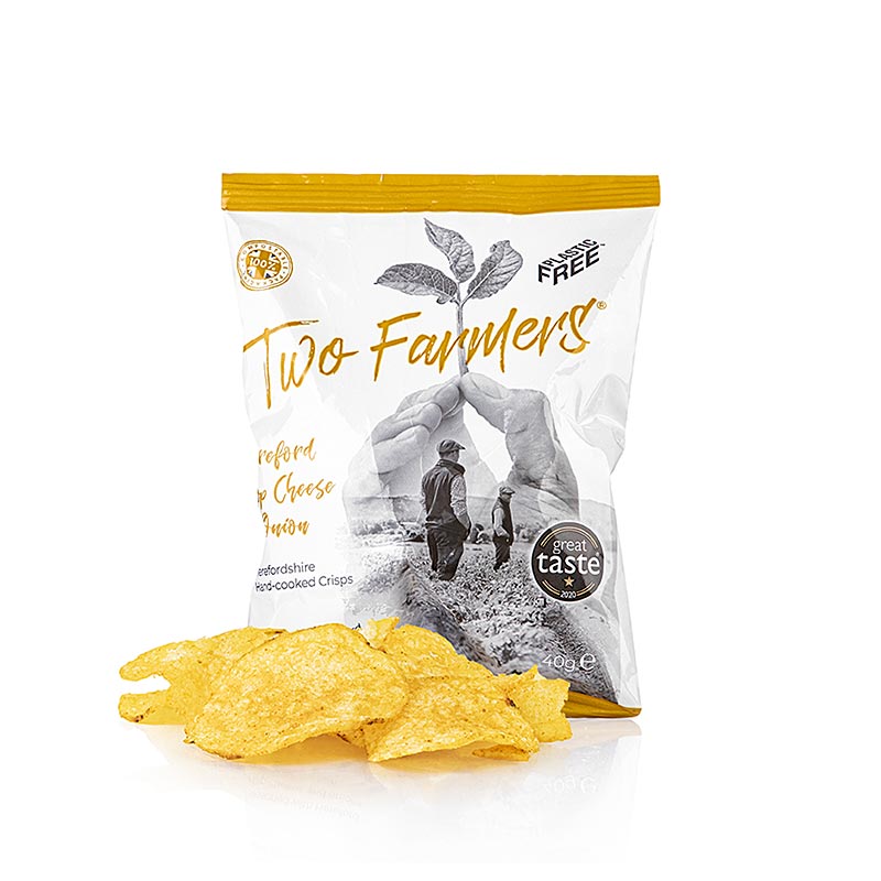 Two Farmers – Potatischips "Hereford Hop Cheese & Onion", 40 g