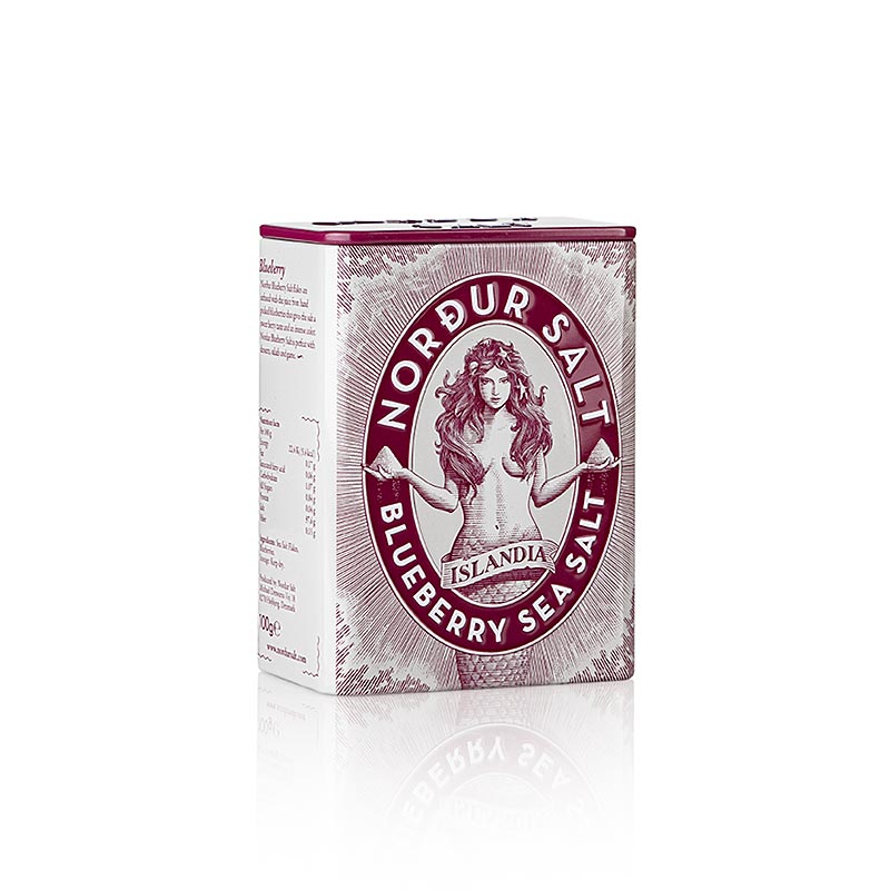 NORDUR isländska saltflingor, med blåbär, 100 g