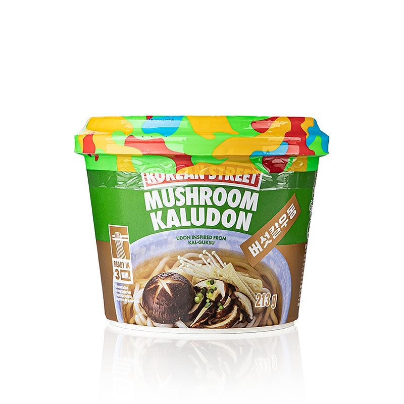 Instant Cup Nudeln Kaudon Mushroom, udon med svampsmak, Korean Street, 230 g