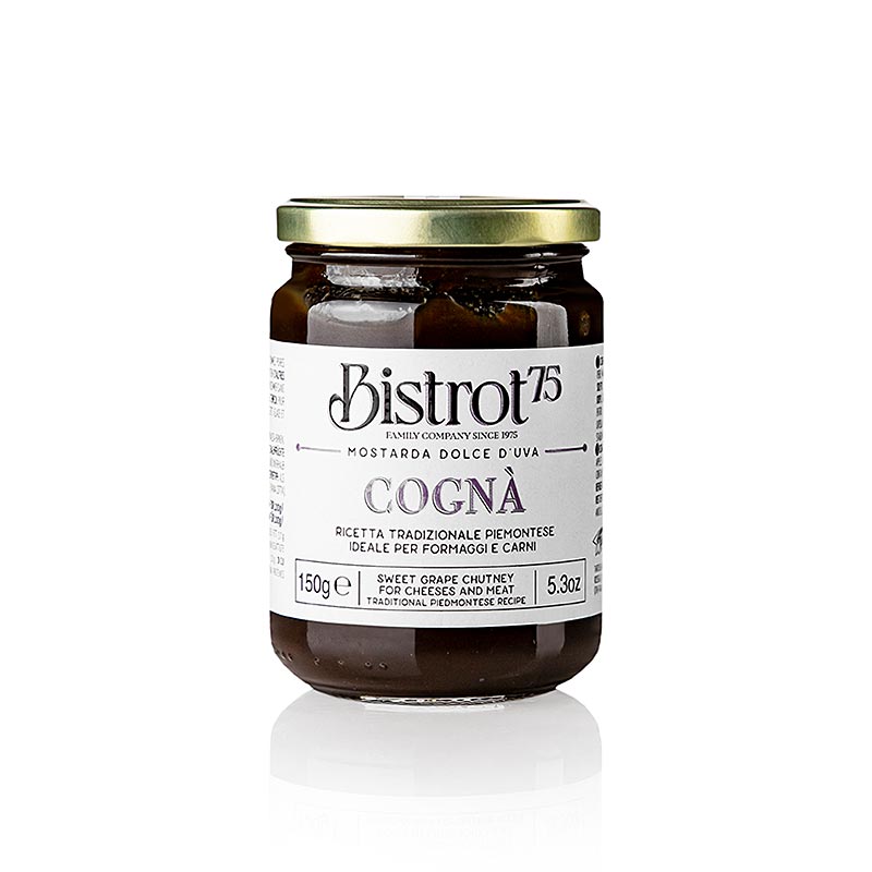 Tartuflanghe - Bistro 75 - Cognà - Söt druvmust-chutney, 150 g