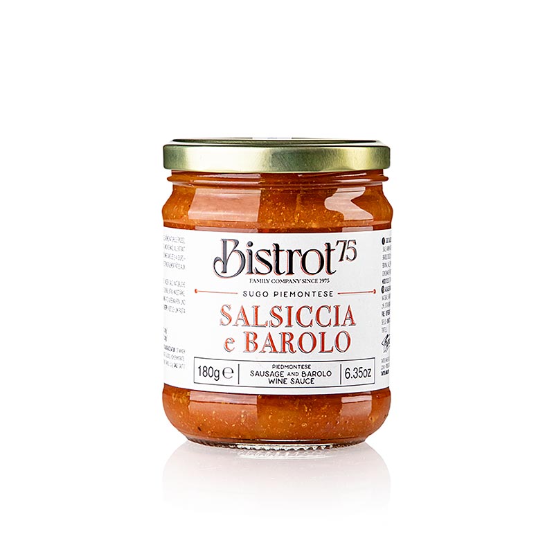 Tartuflanghe - Bistro 75 - Sugo Salsiccia e Barolo - Sås med korv och vin, 180 g