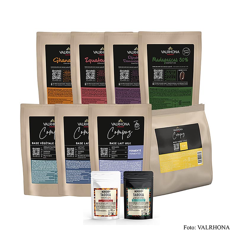 Valrhona Compoz Kit, set för chokladkreationer, 9-delat (45348), 2,516 kg