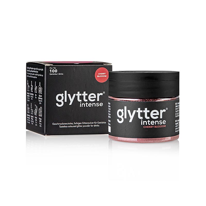 glytter "intense Cherry Blossom", livsmedelsglitterpulver, (röd), 10 g