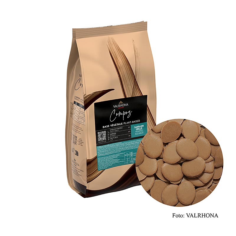 Valrhona Compoz-choklad – Rostad bovetebas, callets, 3 kg
