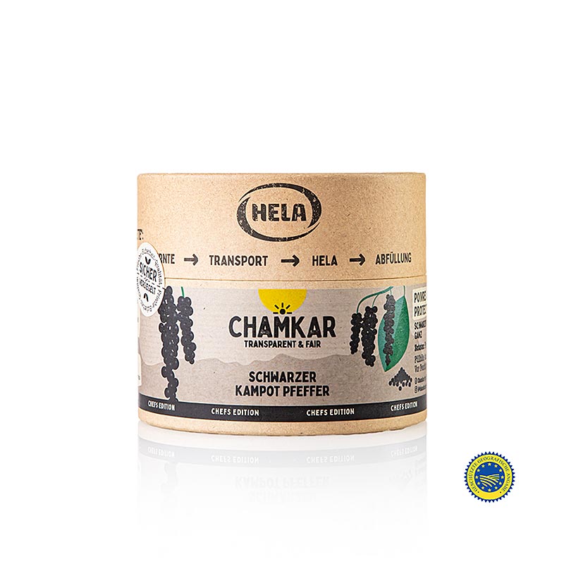 HELA Chamkar – Svart Kampotpeppar, torkad, hel, g.g.A., 240 g