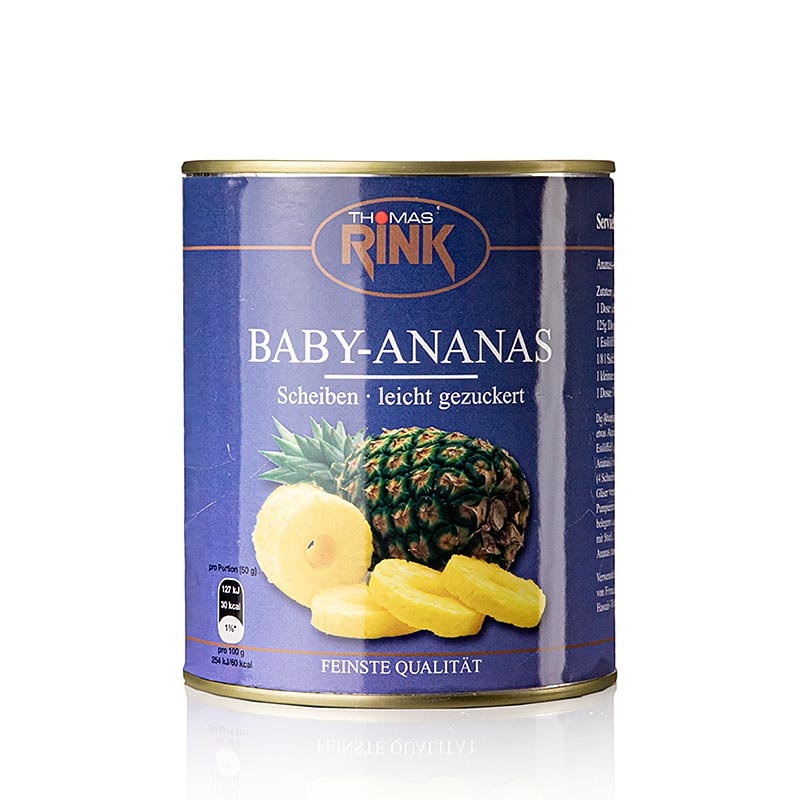 Thomas Rink Babyananas i skivor, 28–32 skivor, 830 g