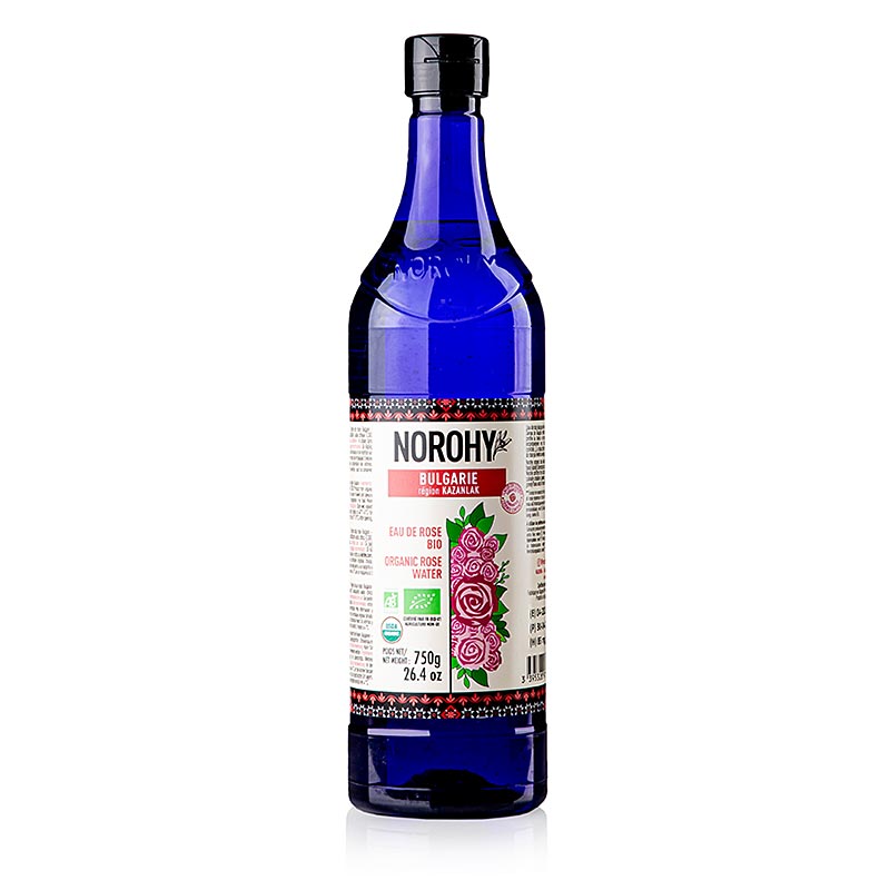 Valrhona Norohy - destillerat rosenvatten från Bulgarien, ekologiskt, 750 ml