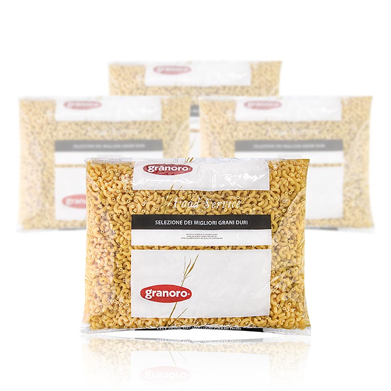 Granoro Fagiolini Rigati (små rörformade pastarör) nr 50, 12 kg, 4 x 3000 g