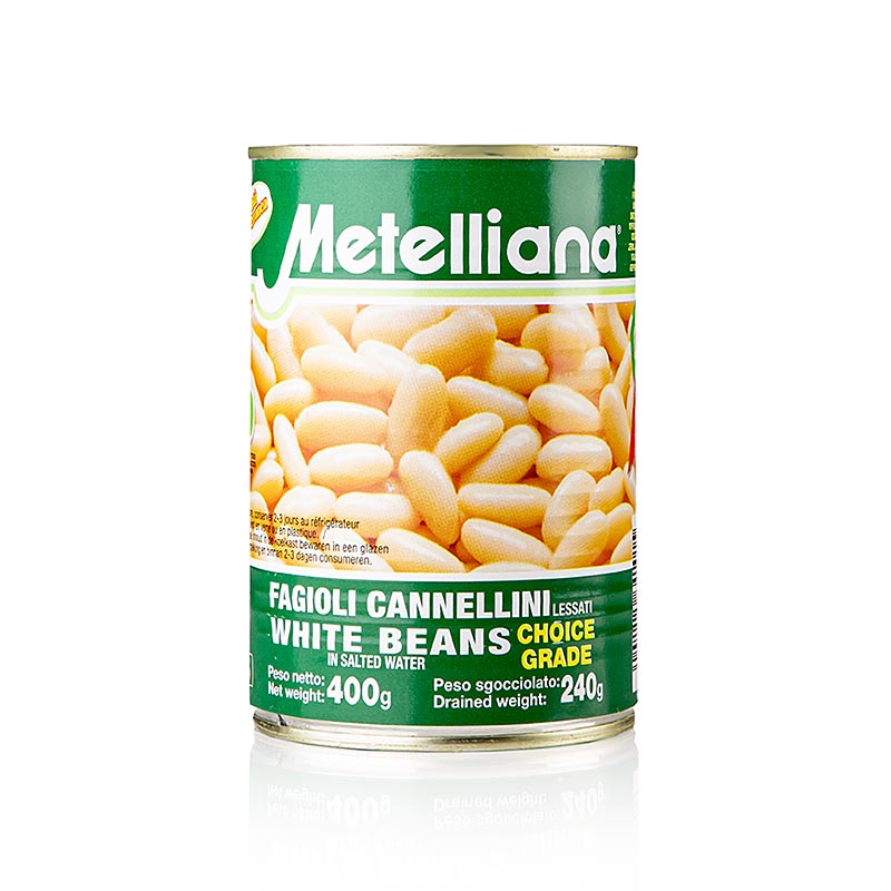 Cannellini-bönor, vita & små, Metelliana, 410 g