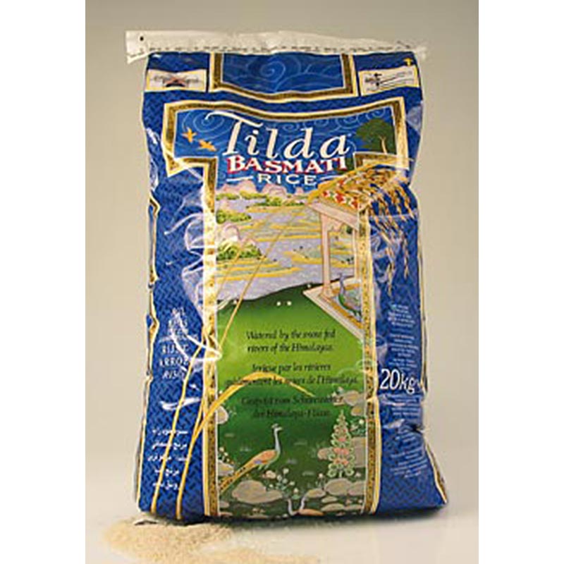 Tilda basmatiris, påse med dragkedja, 20 kg