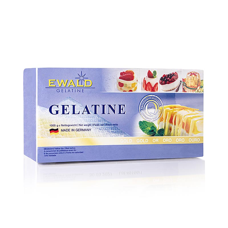Bladgelatin – guld, 210 Bloom, 1 kg, ca 500 st