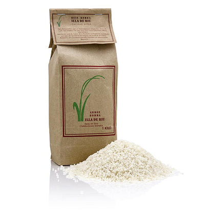 Arroz Bomba, rundkornigt ris, för paella och risotto, Ebro-deltaet/Spanien, 1 kg