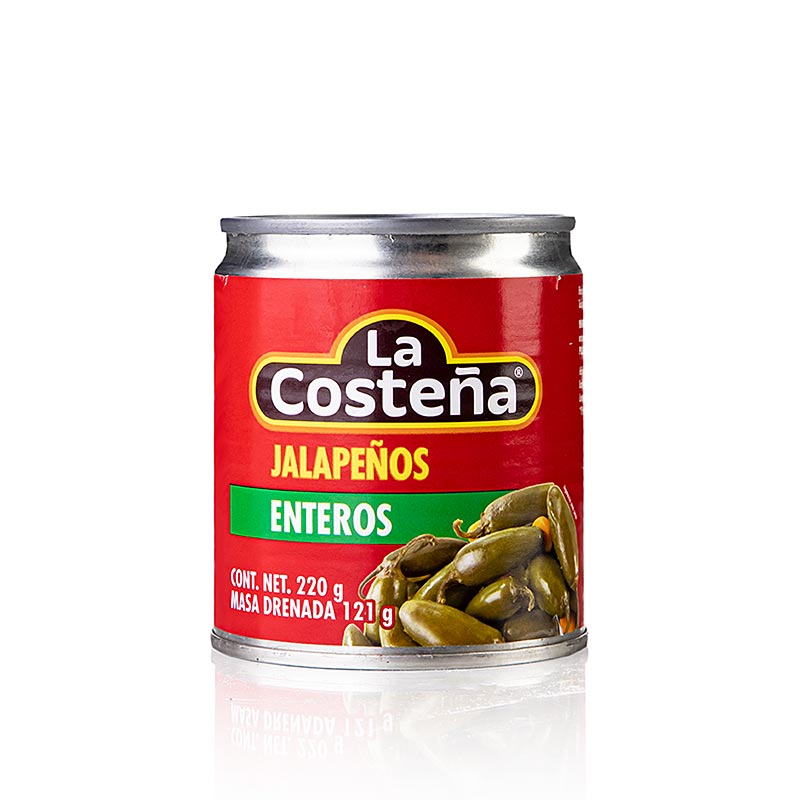 Chilipeppar – jalapeños, hela (La Costena), 220 g