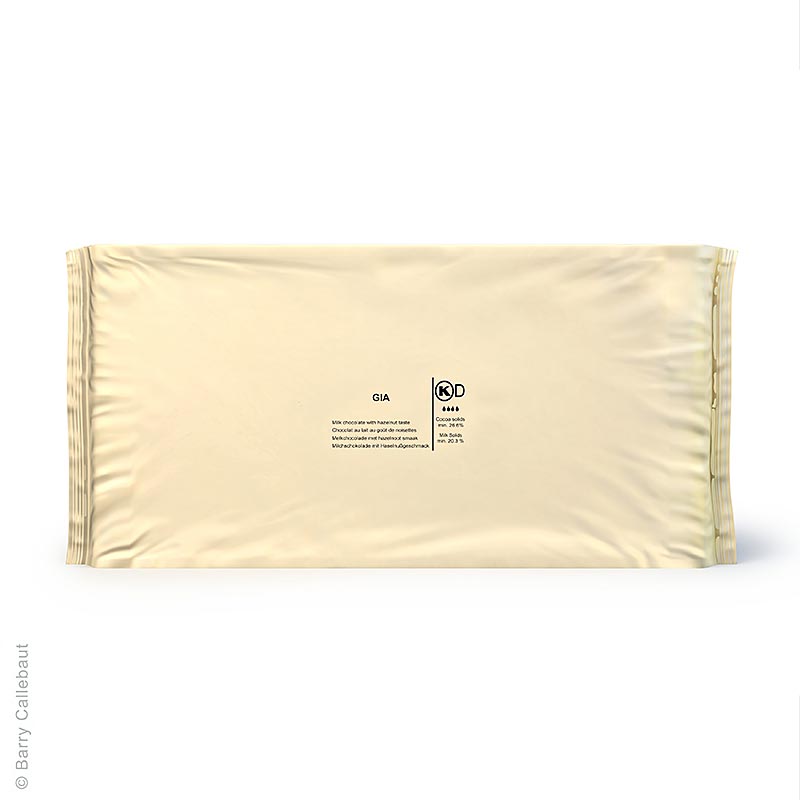 Gianduja – hasselnötsmjölkchoklad, block, 26 % kakao, Callebaut, 5 kg