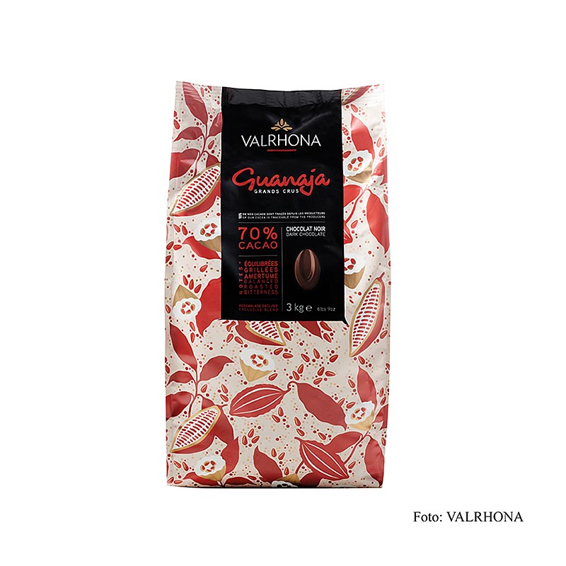 Valrhona Guanaja "Grand Cru", mörk choklad, callets, 70 % kakao, 3 kg