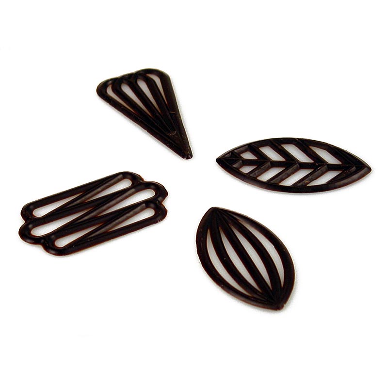 Filigran "Grand Dekor" – 4 sorter blandade, mörk choklad, 60 mm, 490 g
