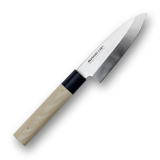 Global Bunmei 1801-105 Deba-kniv, handtag i honoki-trä, 10,5 cm, 1 st