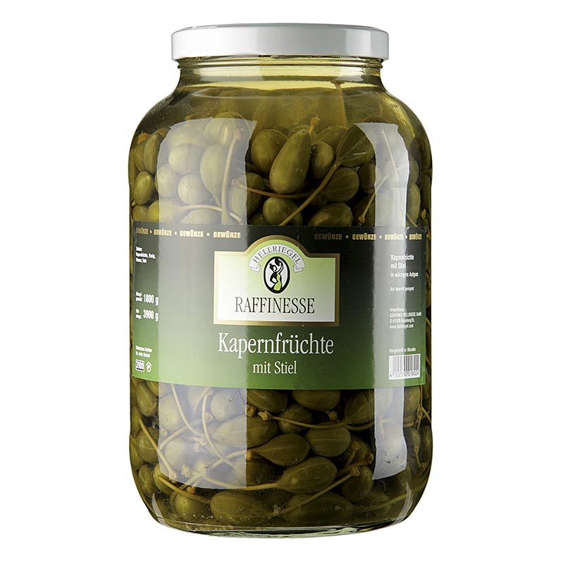 Kaprisfrukter, stora, med stjälk, ø 18–21 mm, Rafinesse, 3,9 kg