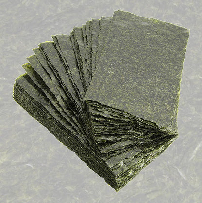 Yakinori halvstorlek, torkade algblad, rostade, guld, 125 g, 100 blad