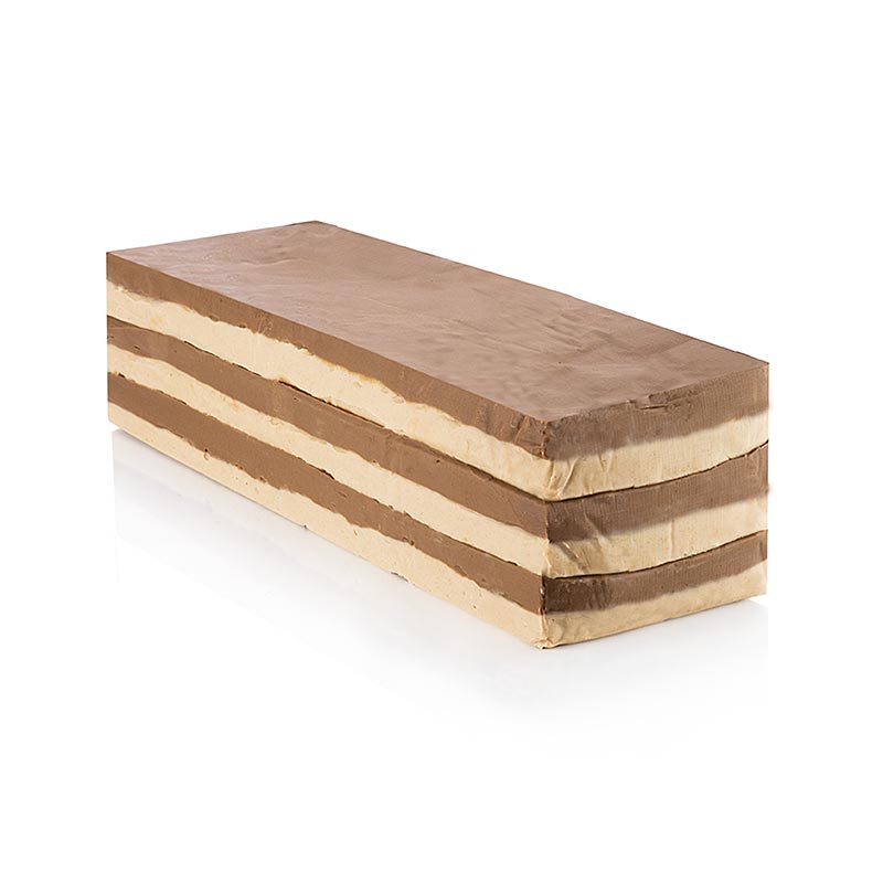 Nötnougat, ljus/mörk skiktad, skiktad nougat, 2,5 kg