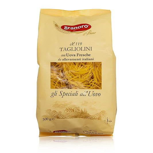 Granoro Tagliolini med ägg, 2 mm, bandnudlar, nr 119, 500 g