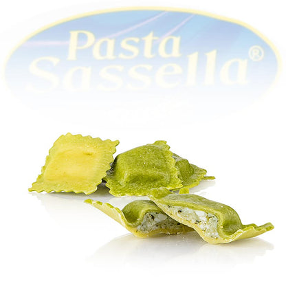 Färska ravioli/panzerotti med ricotta- och spenatfyllning, Sassella, 500 g
