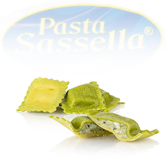 Färska ravioli/panzerotti med ricotta- och spenatfyllning, Sassella, 500 g