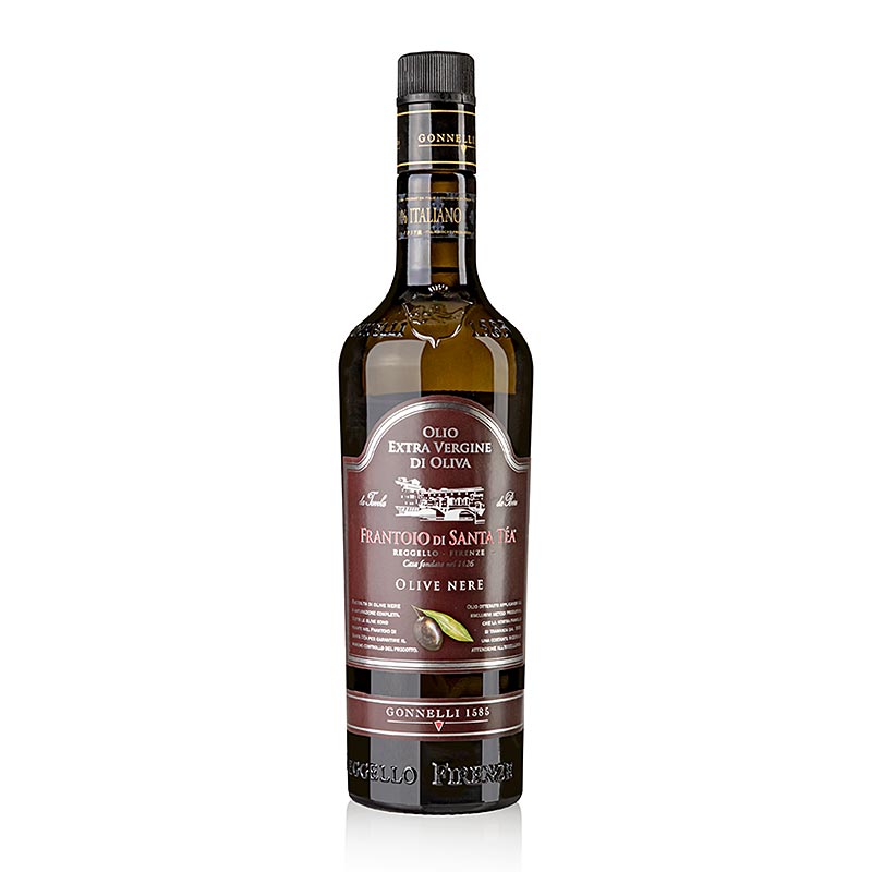 Extra jungfruolja, Santa Tea Gonnelli "Dolce Delicato", svarta oliver, 750 ml