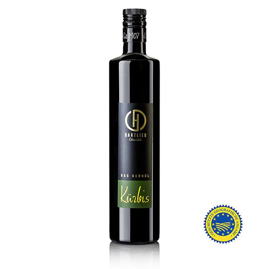 Pumpafröolja från Steiermark g.g.A., 100 % ren, Hartlieb, 750 ml