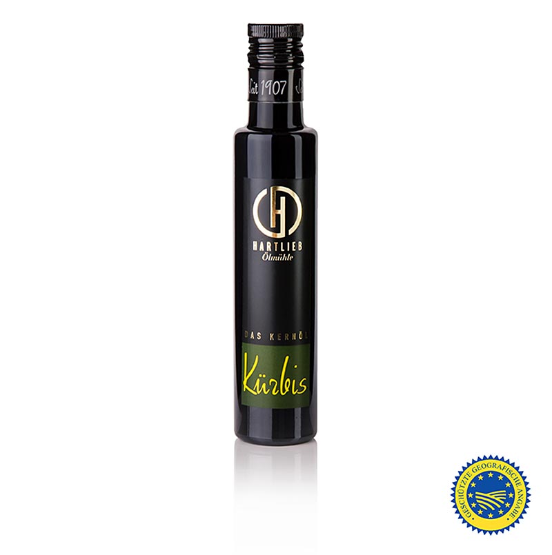 Pumpafröolja från Steiermark g.g.A., 100 % ren, Hartlieb, 250 ml