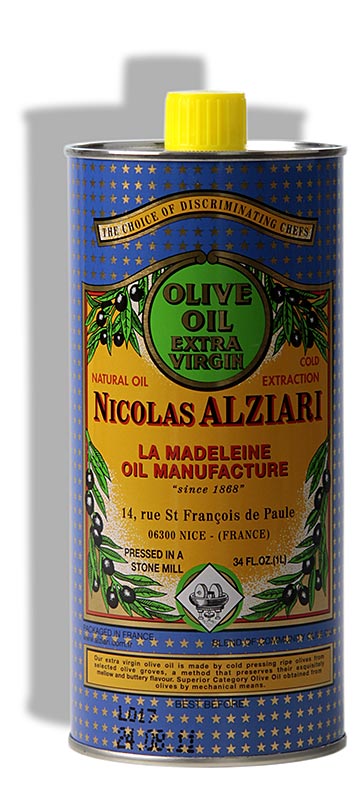 Extra jungfruolja, Fruité Douce, mild, Alziari, 1 l