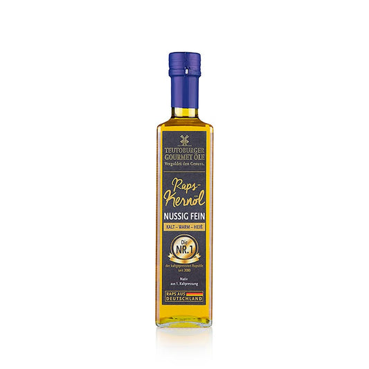 Rapsfröolja, kallpressad, från skalade rapsfrön, Teutoburger Ölmühle, 500 ml