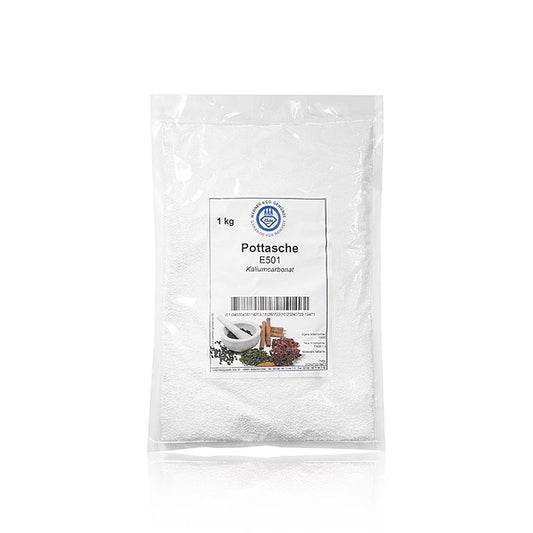 Pottaska – kaliumkarbonat, för pepparkaksdeg, E501, 1 kg