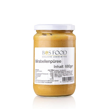 Puré/fruktkött – mirabelplommon, finpassat, 680 g