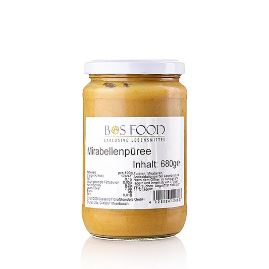 Puré/fruktkött – mirabelplommon, finpassat, 680 g