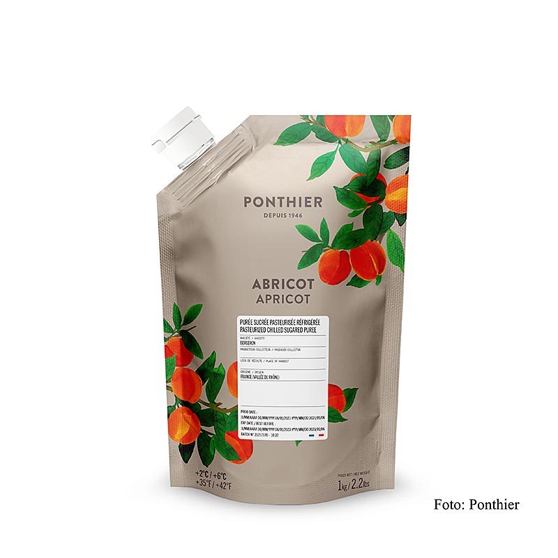 Ponthier Puré – aprikos, med socker, 1 kg