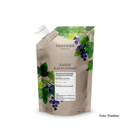 Ponthier Puré – Cassis, med socker, 1 kg