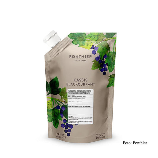 Ponthier Puré – Cassis, med socker, 1 kg