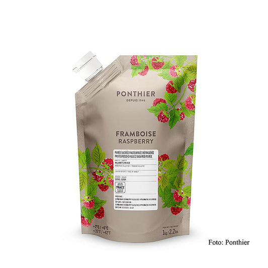 Ponthier hallonpuré, med socker, 1 kg