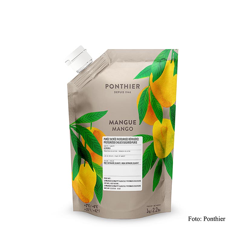 Ponthier mangopuré, med socker, 1 kg