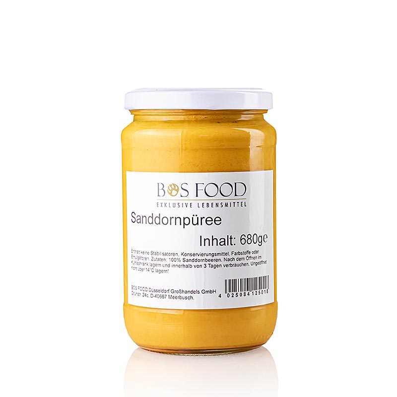 Puré/fruktkött – havtorn, finpassad, 680 g