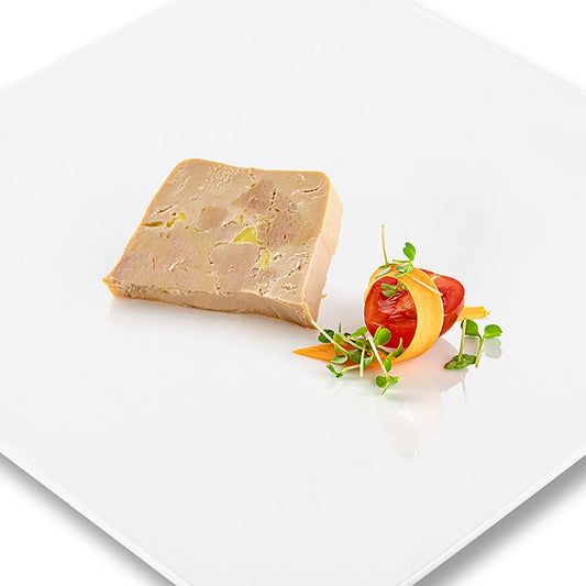 Ankleverblock, med bitar, trapesformad, halvkonserverad, foie gras, Rougié, 180 g