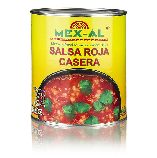 MEX-AL Salsa Cassera, röd, passar utmärkt till tortillachips, 2,8 kg