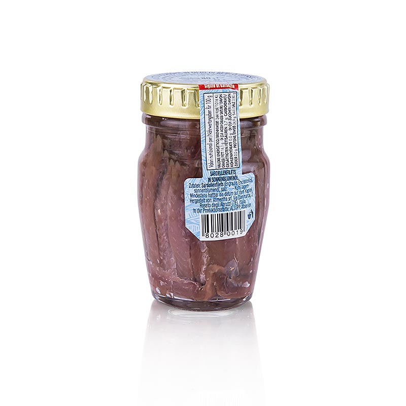 Ansjovisfiléer, röda, i solrosolja, 80 g