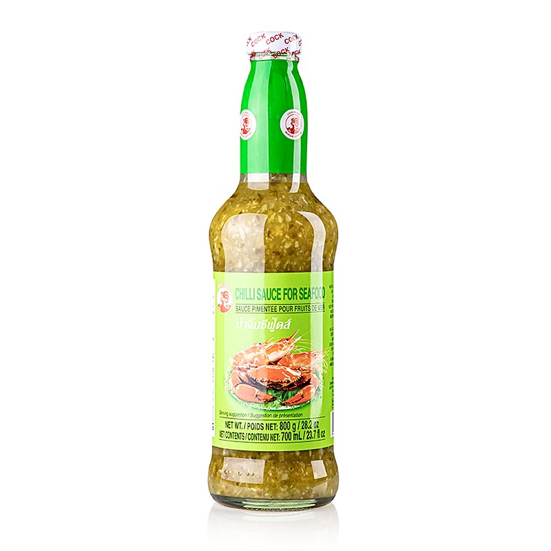 Chilisås för skaldjur, grön, Cock Brand, 700 ml