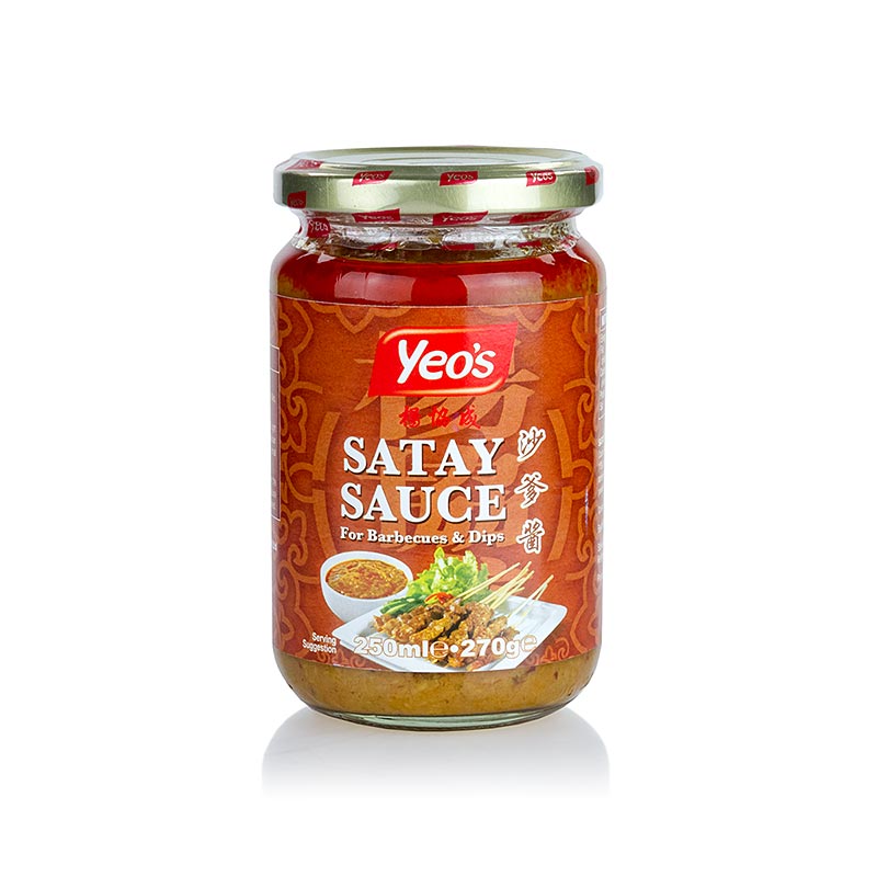 Satay-jordnötssås, till satay-spett, Yeo´s, 250 ml