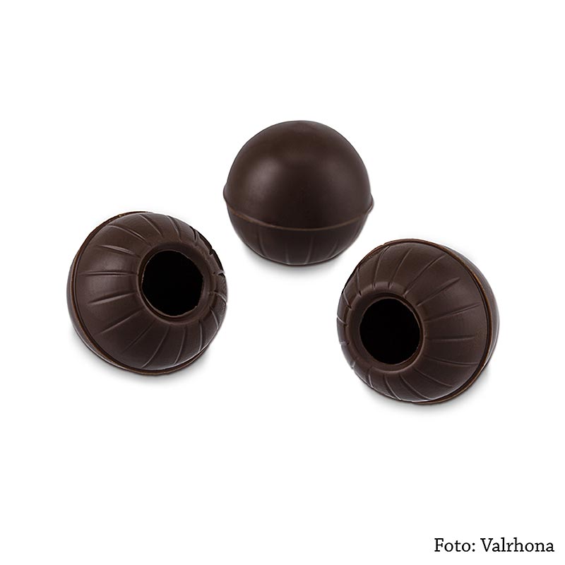 Håla tryffelkulor, mörk choklad, ø 25 mm, Valrhona, 1,3 kg, 504 st